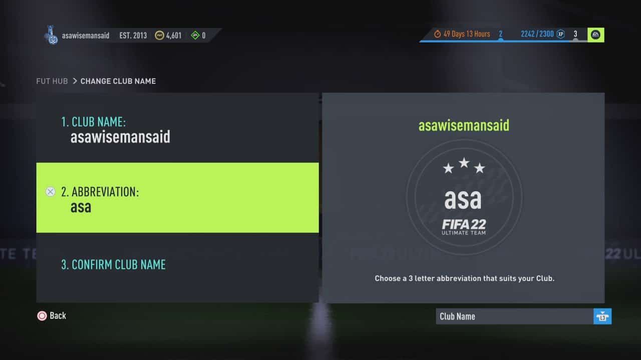takım adı değiştirme fifa 22