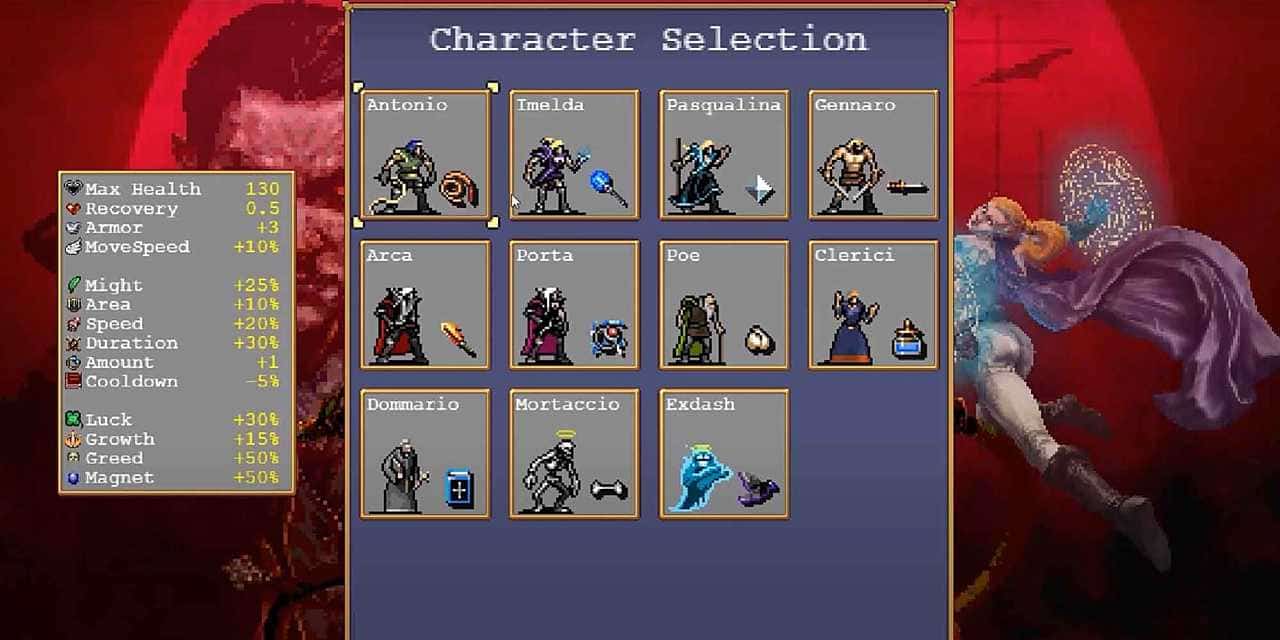 Vampire Survivors Karakterleri! Karakterlerin Kilidi Nasıl Açılır?