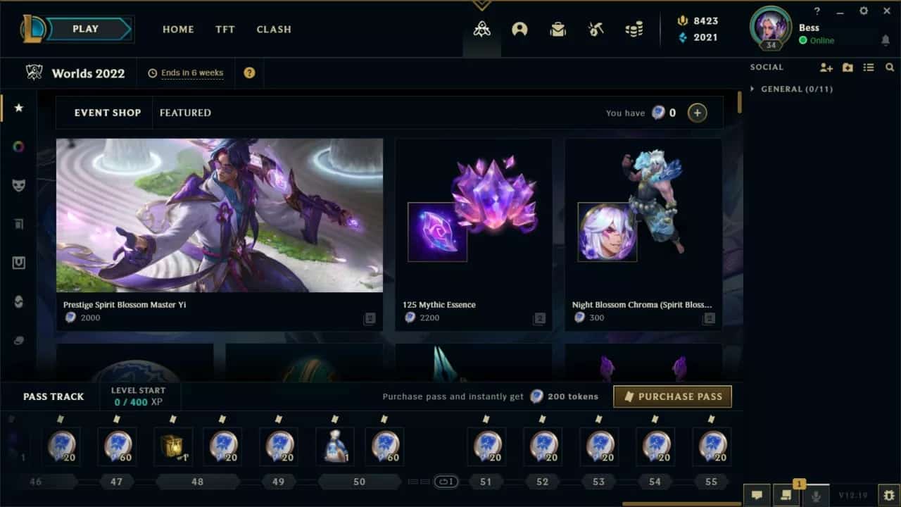 LoL Worlds 2022 Etkinlik Kartı!