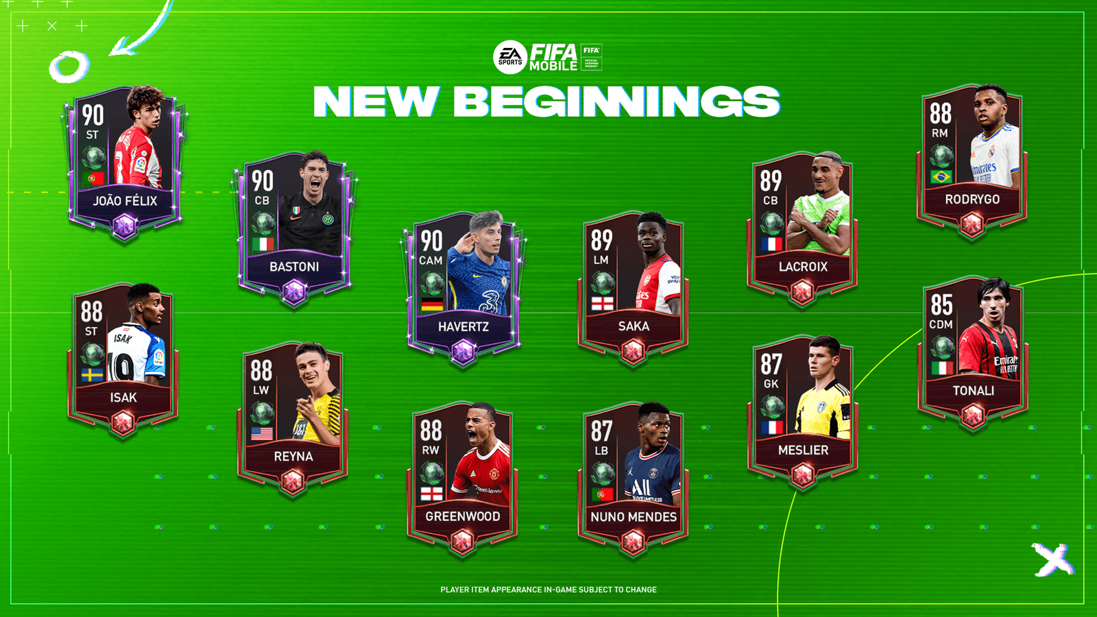 fifa mobile 22 yeni başlangıçlar