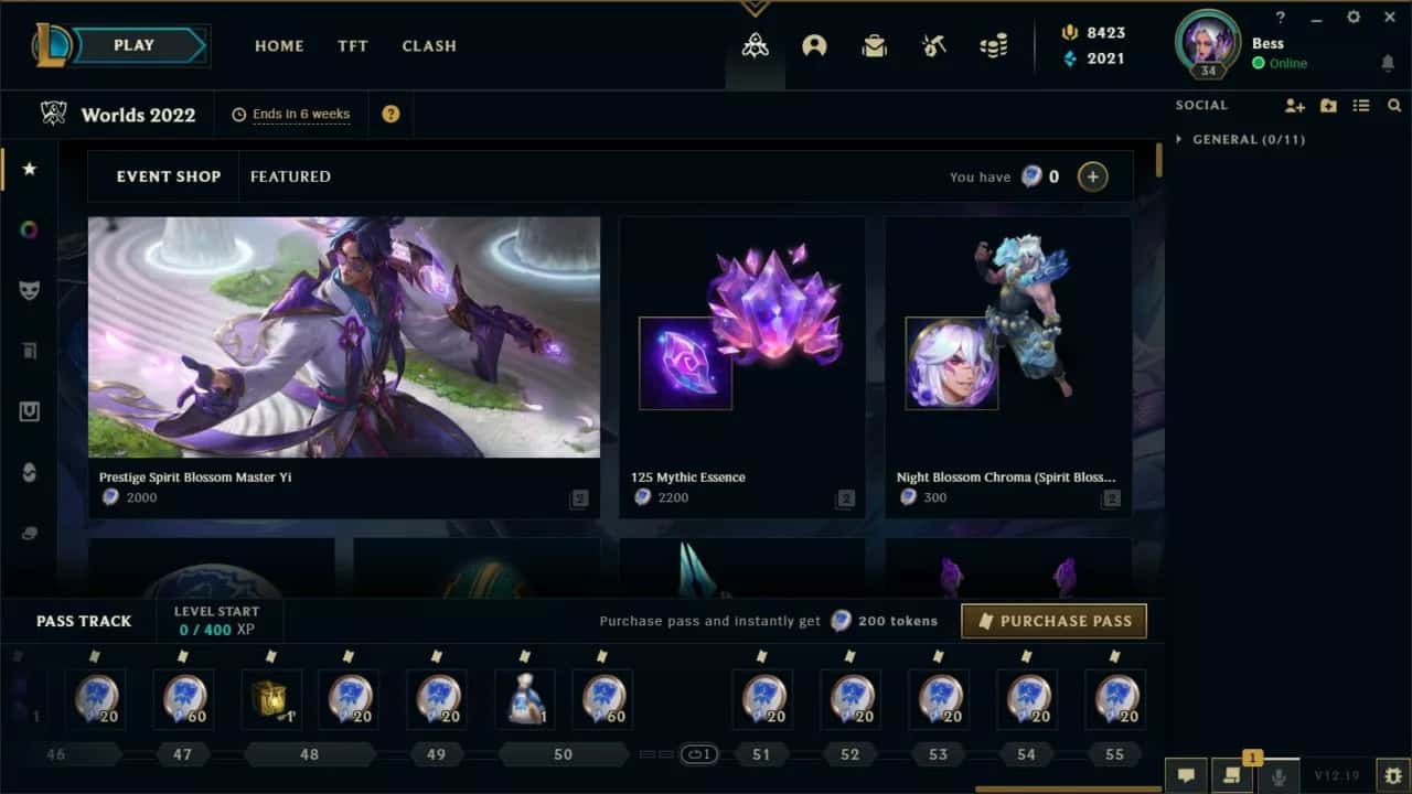 LoL Worlds 2022 Etkinlik Kartı!