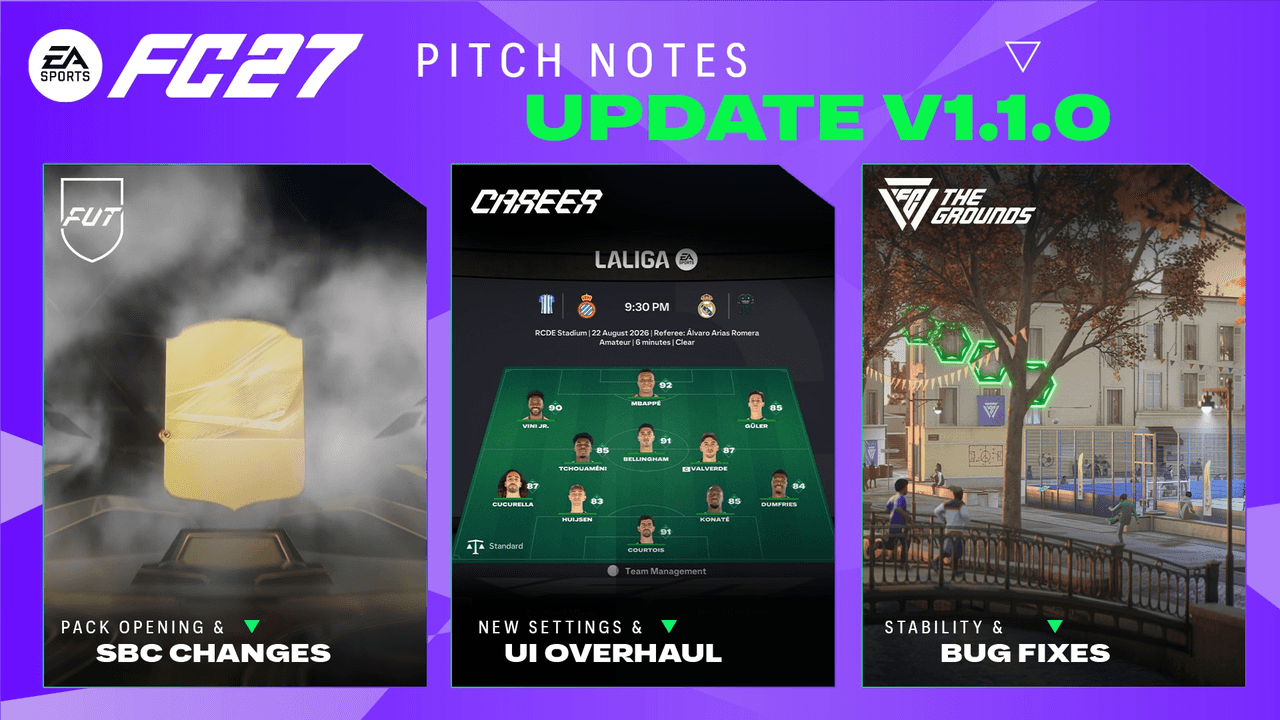 FC 27 güncellemesi v1.1: Kariyer ve FUT'ta neler değişti?