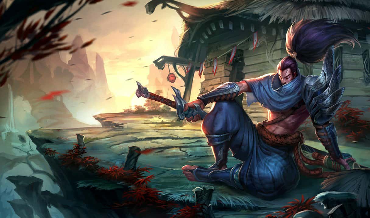 Yasuo'nun League of Legends resmi splash görseli