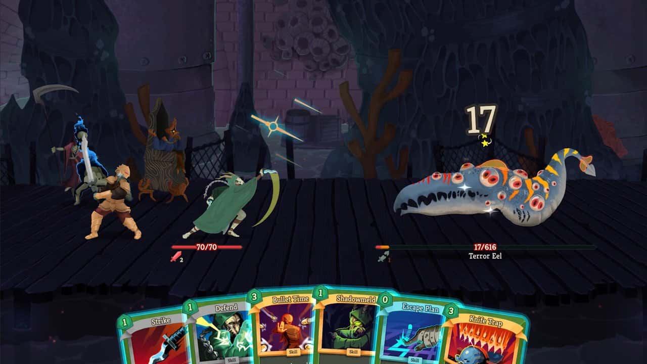 Slay the Spire 2'de kart eli açıkken düşmanlarla sıra tabanlı savaş