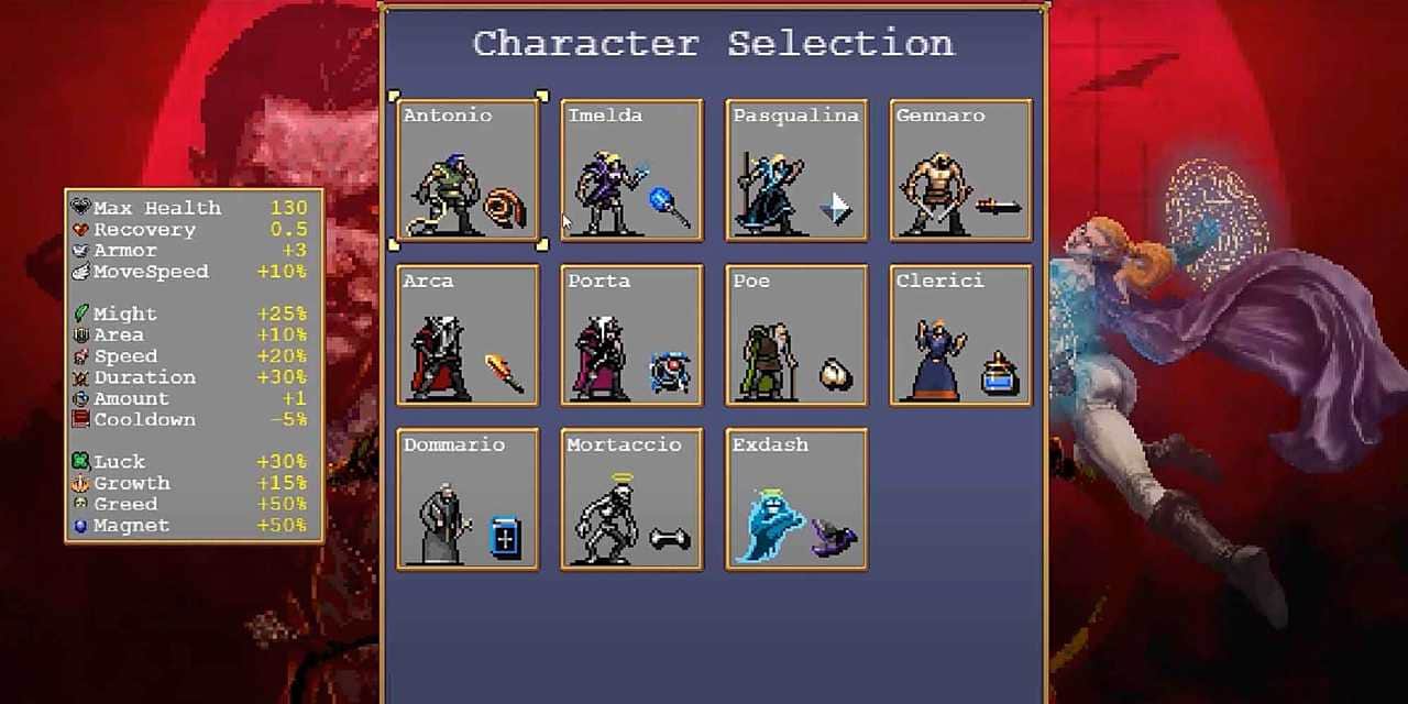 Vampire Survivors Karakterleri! Karakterlerin Kilidi Nasıl Açılır?