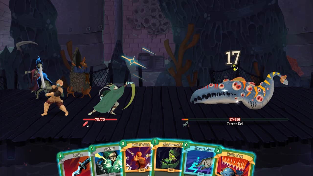 Slay the Spire 2'de kart eli açıkken düşmanlarla sıra tabanlı savaş