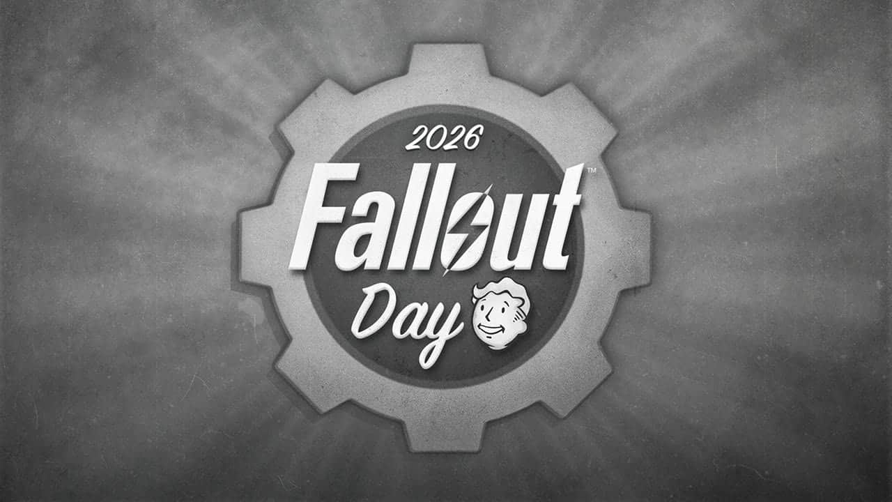 Fallout Day 2026 logo with Vault Boy inside a grey gear