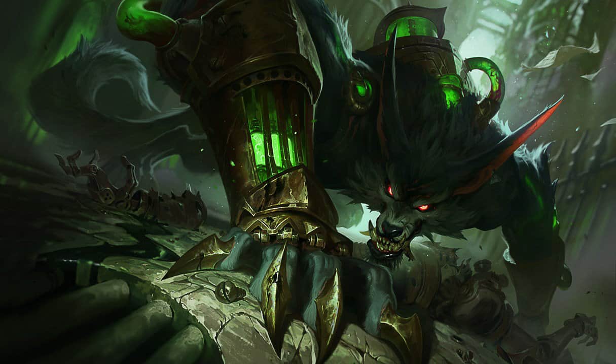 Warwick League of Legends resmi splash görseli