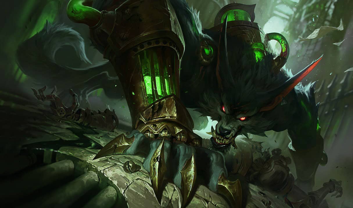 Warwick League of Legends resmi splash görseli