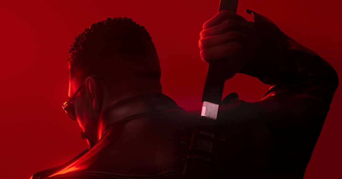 Marvel's Blade resmi duyuru görseli: kırmızı ışık altında kılıcını çeken Blade (Bethesda)