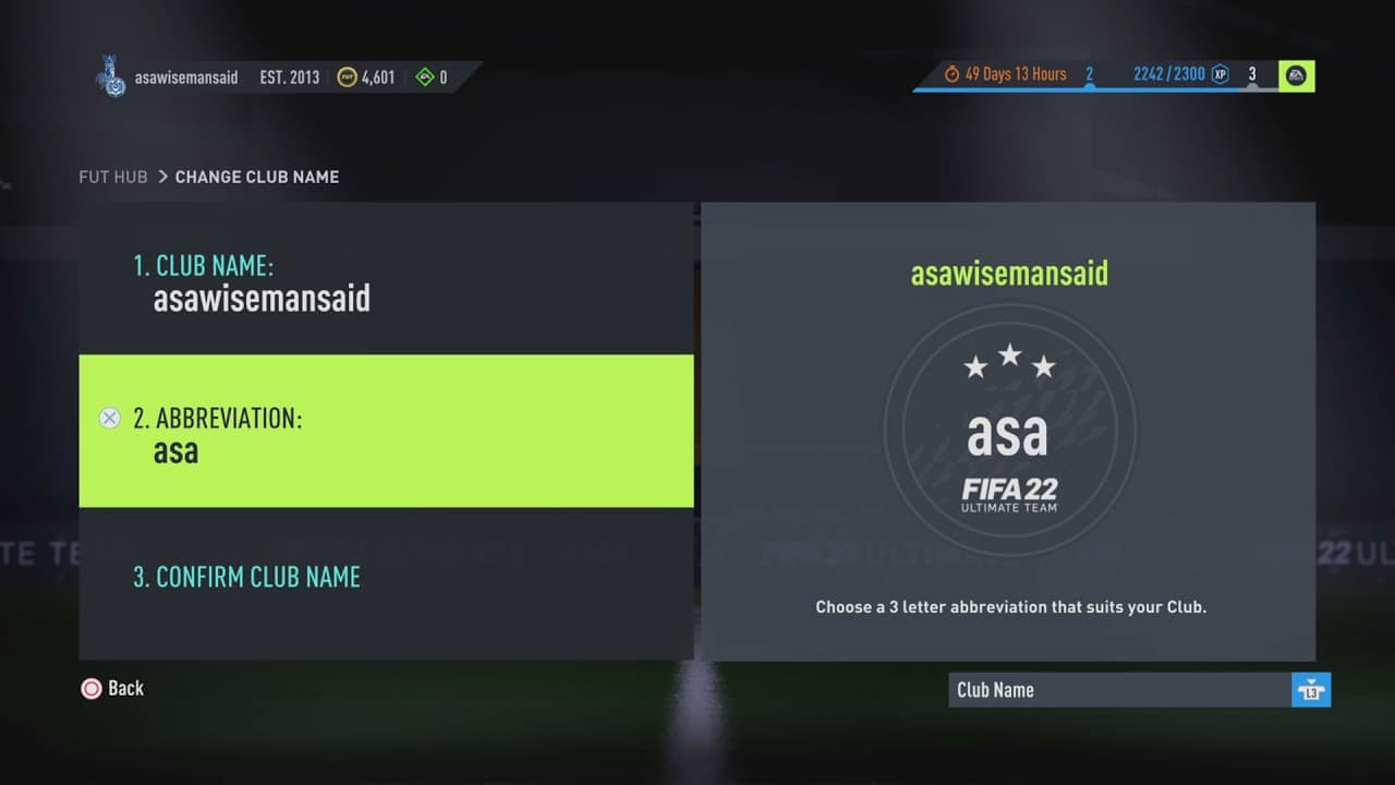 takım adı değiştirme fifa 22