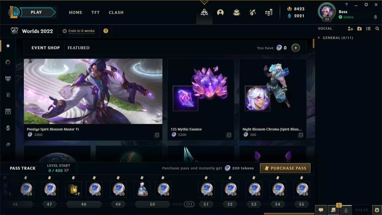 LoL Worlds 2022 Etkinlik Kartı!
