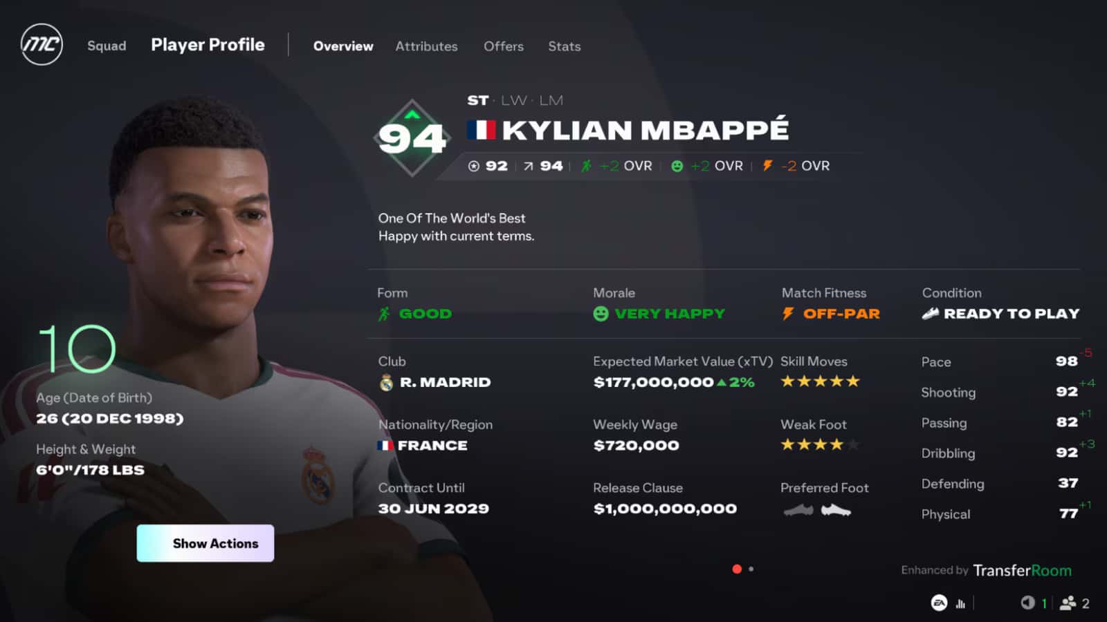 FC 27 kariyer modunda oyuncu profili: form, moral, maç kondisyonu, sözleşme bitişi ve serbest kalma bedeli