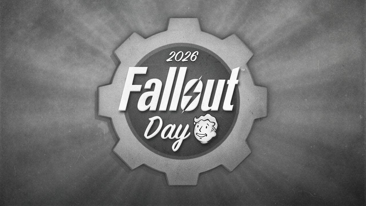 Fallout Day 2026 logo with Vault Boy inside a grey gear