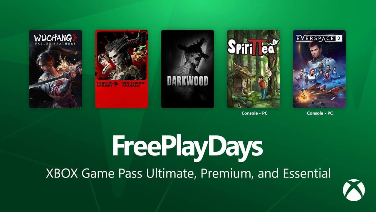 Xbox Free Play Days 29 Ekim görseli: WUCHANG, Dead by Daylight, Darkwood, Spirittea ve EVERSPACE 2 kapakları