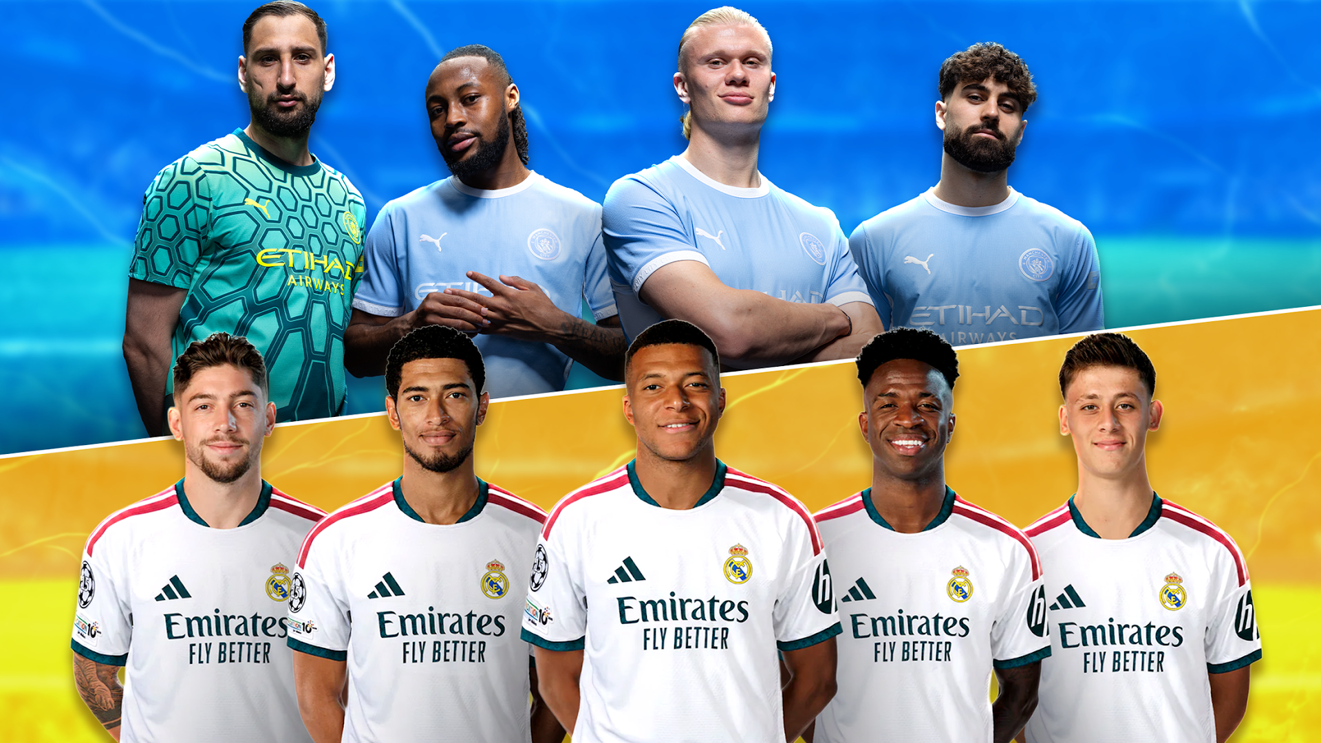Real Madrid ve Manchester City oyuncularının yer aldığı OSM 26/27 tanıtım görseli
