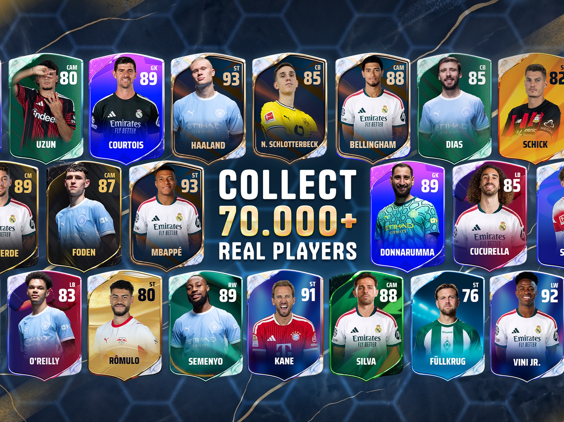 OSM store image advertising more than 70,000 real player cards