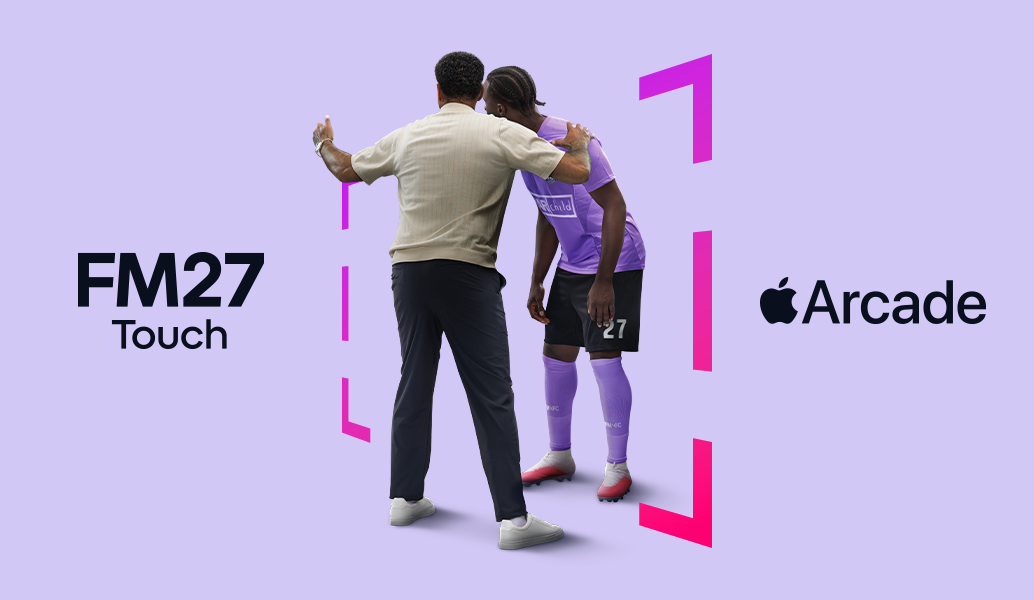 FM27 Touch'ın Apple Arcade'e geldiğini duyuran resmi görsel
