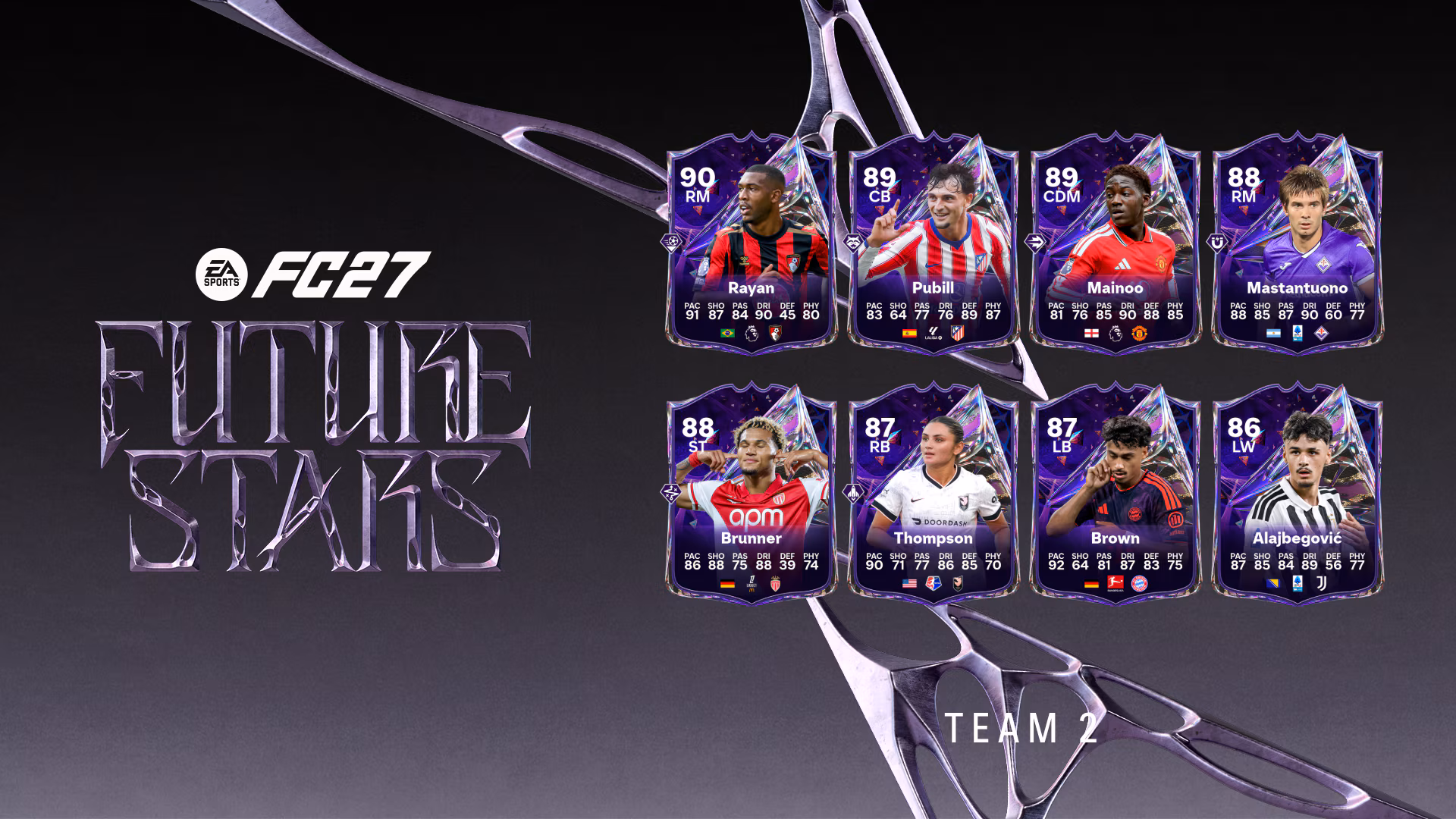 FC 27 Ultimate Team Future Stars kartları: Rayan, Mainoo, Mastantuono ve diğerleri