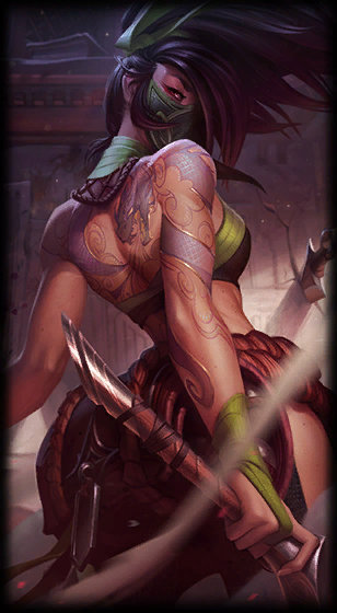 Akali League of Legends loading screen art