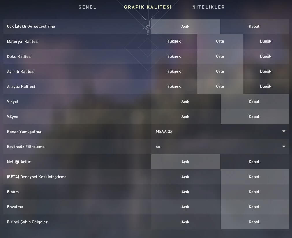 valorant görüntü ayarları