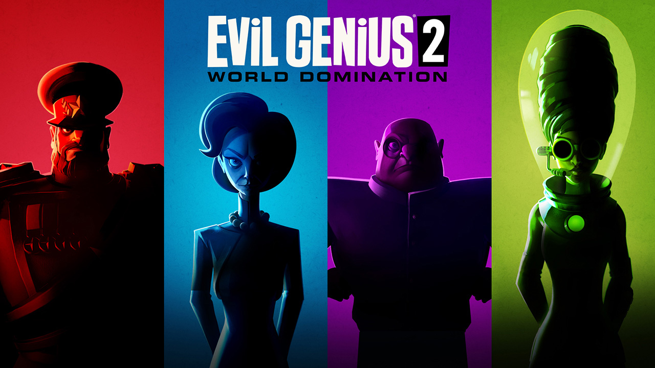 Evil Genius 2 dört farklı karakter