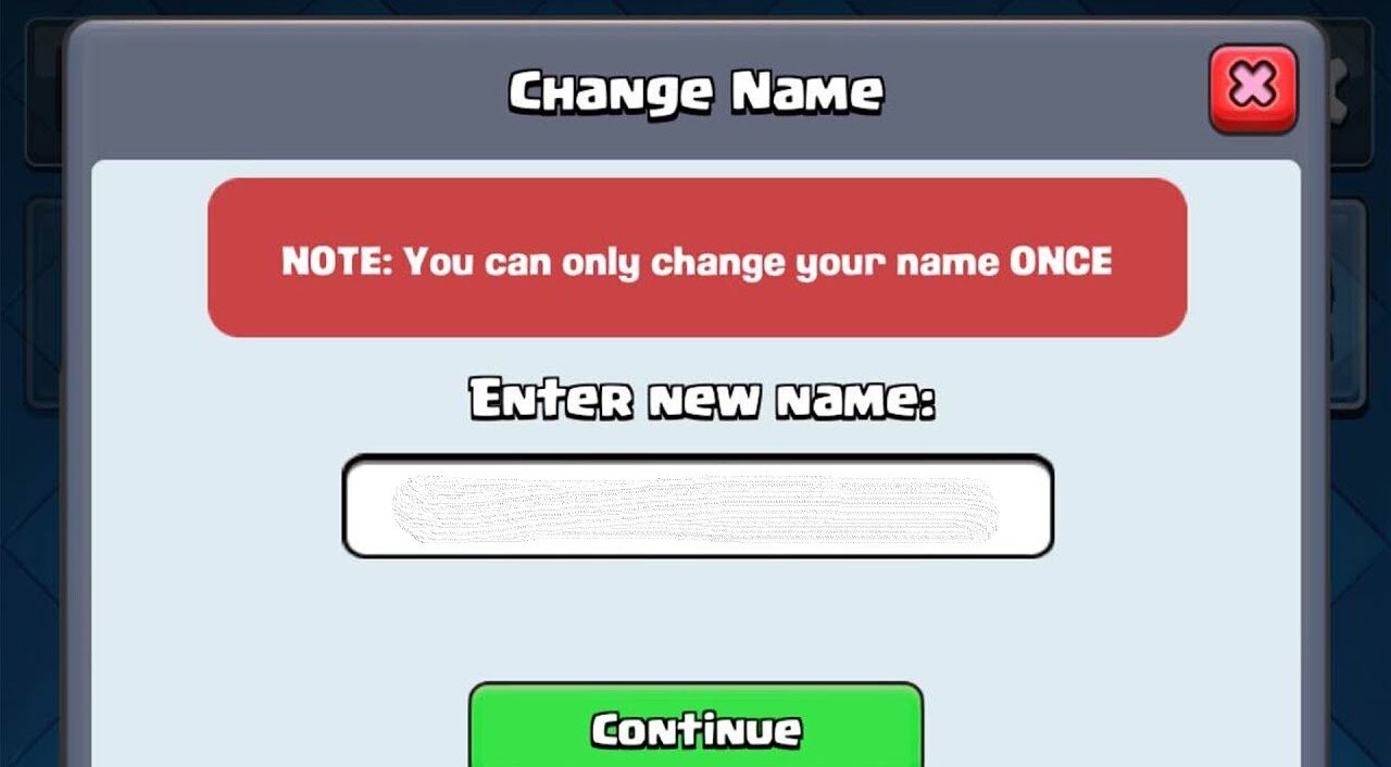 Clash Royale İsim Değiştirme