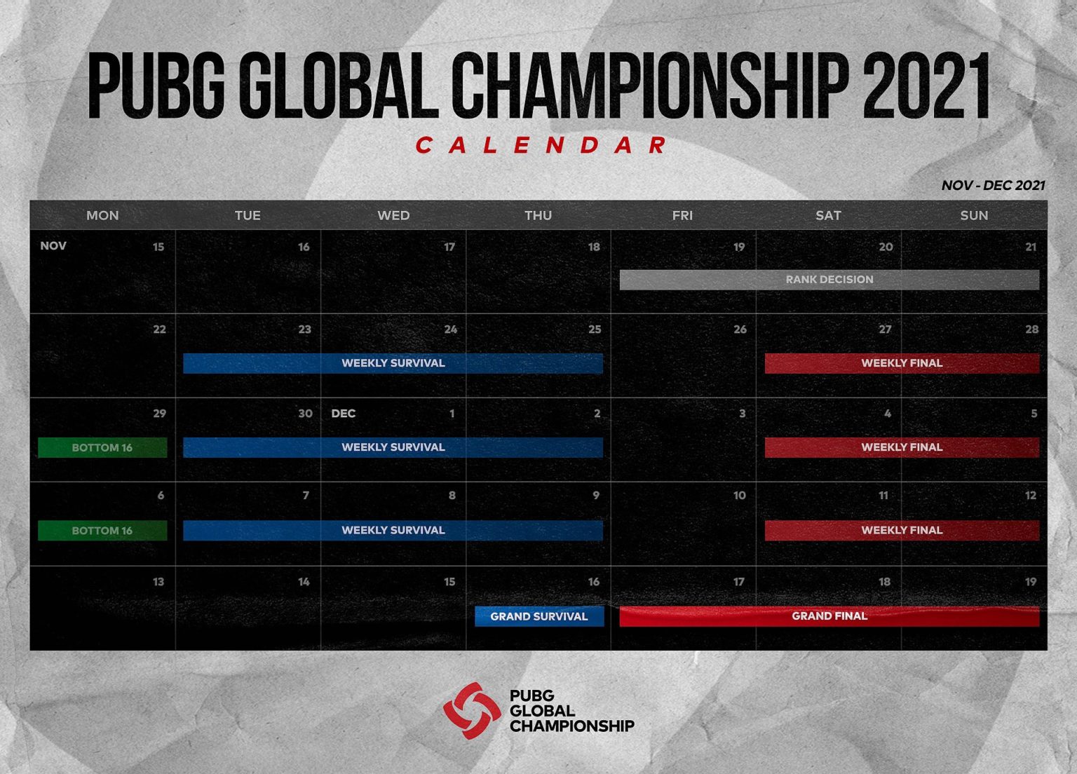 pubg global championship november 2021