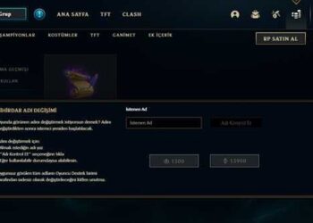 lol kullanıcı adı nasıl değiştirilir 2022?