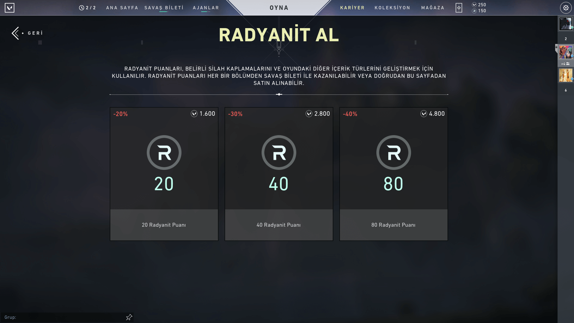 VALORANT Radyanit Puanı