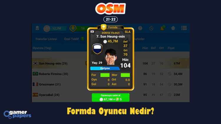 OSM Formda Oyuncu Ne Demek Ne İşe Yarar Haftanın Takımı OSM