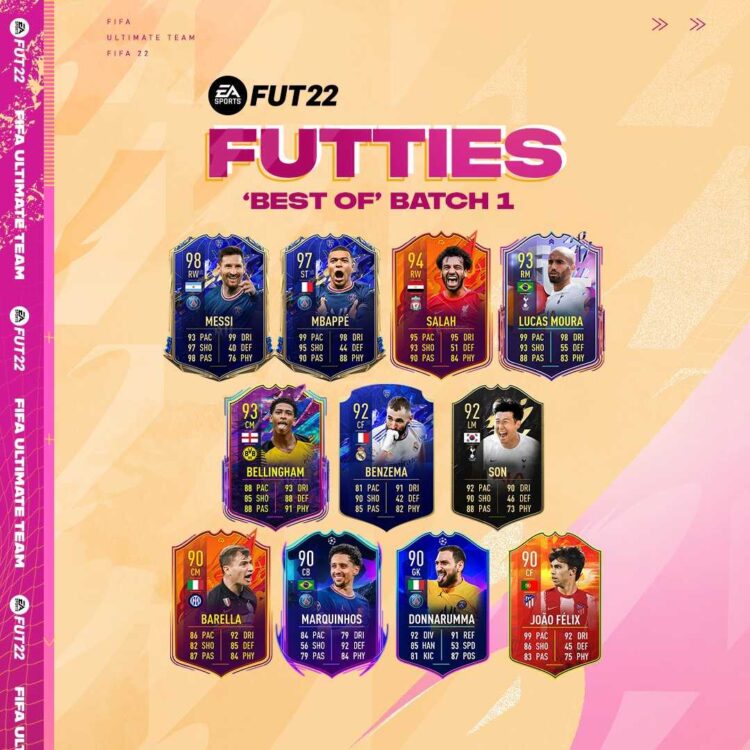 FIFA 22 FUTTIES 1. takım oyuncu kartları 