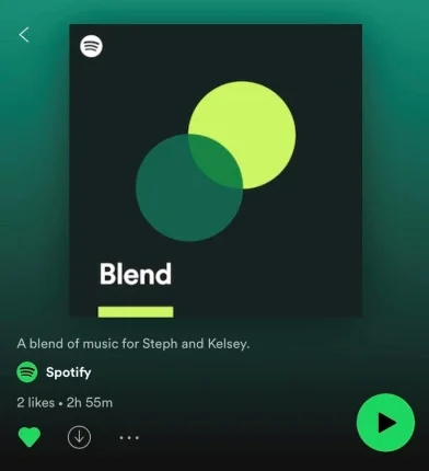 Spotify blend oluşturma