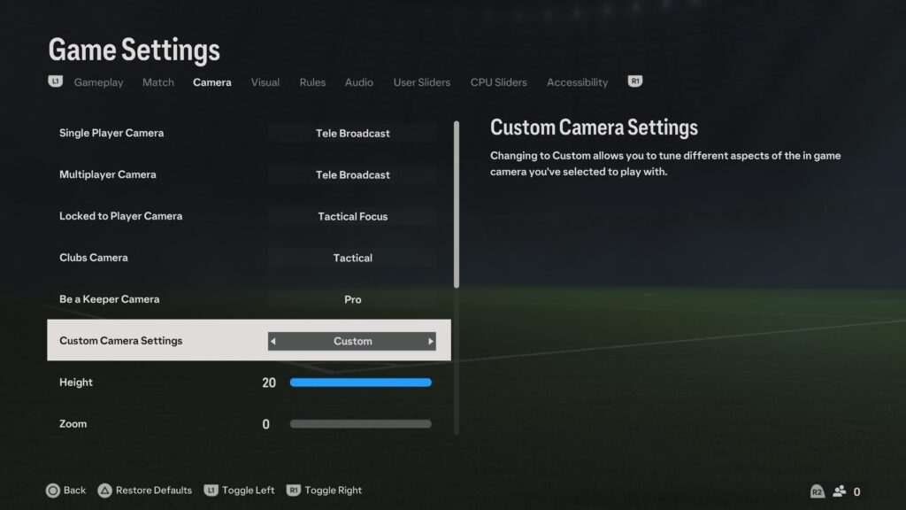EA FC 24 En İyi Kamera Ayarları