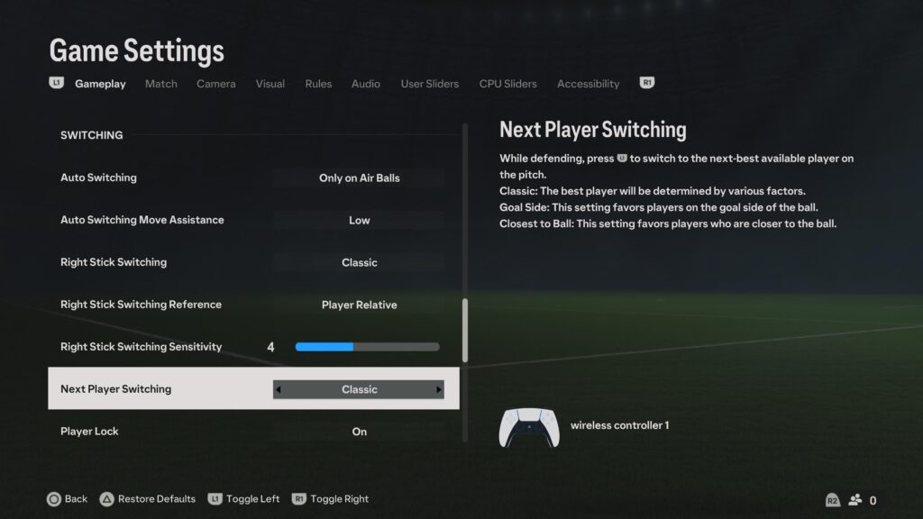 EA FC 24 Oyuncu Değiştirme Ayarları
