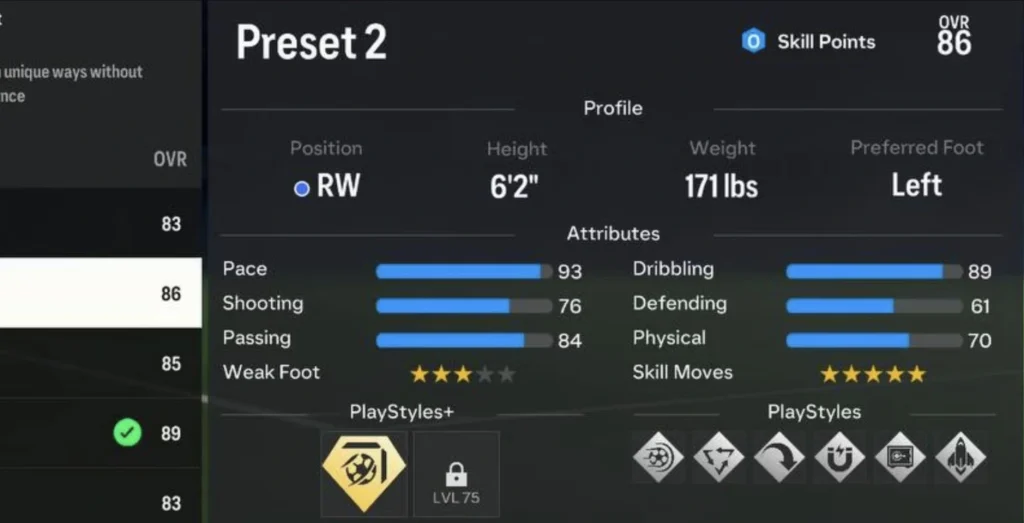 FC 24 Pro Clubs Fizikli Kanat Forvet Yaratma