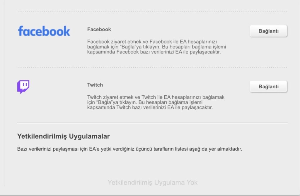 EA Hesabını Twitch'e Bağlama Noktası