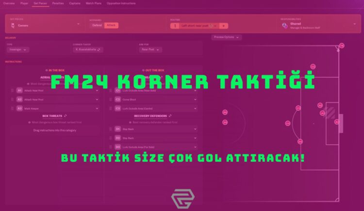 FM24 Korner Taktiği Bu Hile Gibi Taktikle Gollerine Goller Kat